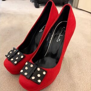 Red Bow Heels